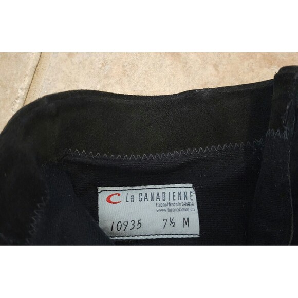 La Canadienne Womens Suede Ankle Booties Black Heel 2" Model #10935 Size 7.5M - Picture 8 of 10